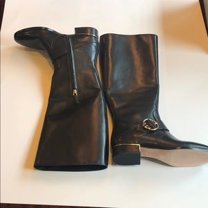Tory Burch Sofia Buckled Riding Boots- Wide leg